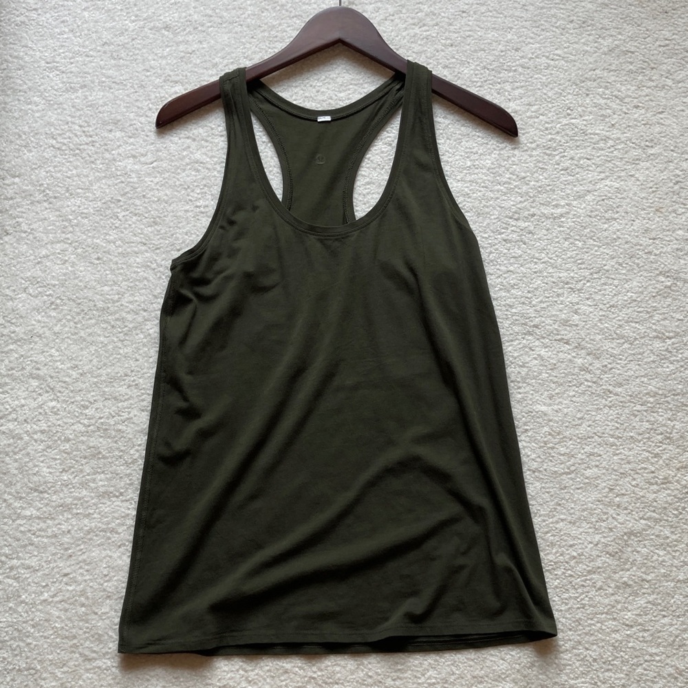 lululemon athletica olive long Tank Top